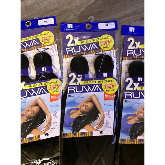 Sensationnel Ruwa Prestretched Braiding Hair 2X (4 packs‎ ) - Picture 6 of 10